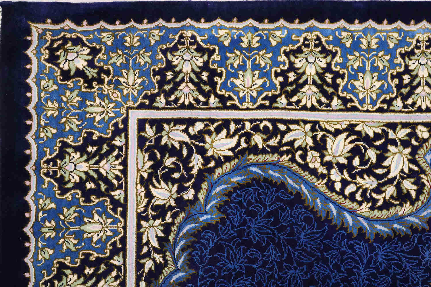 Exquisite Qom Blue Carpet